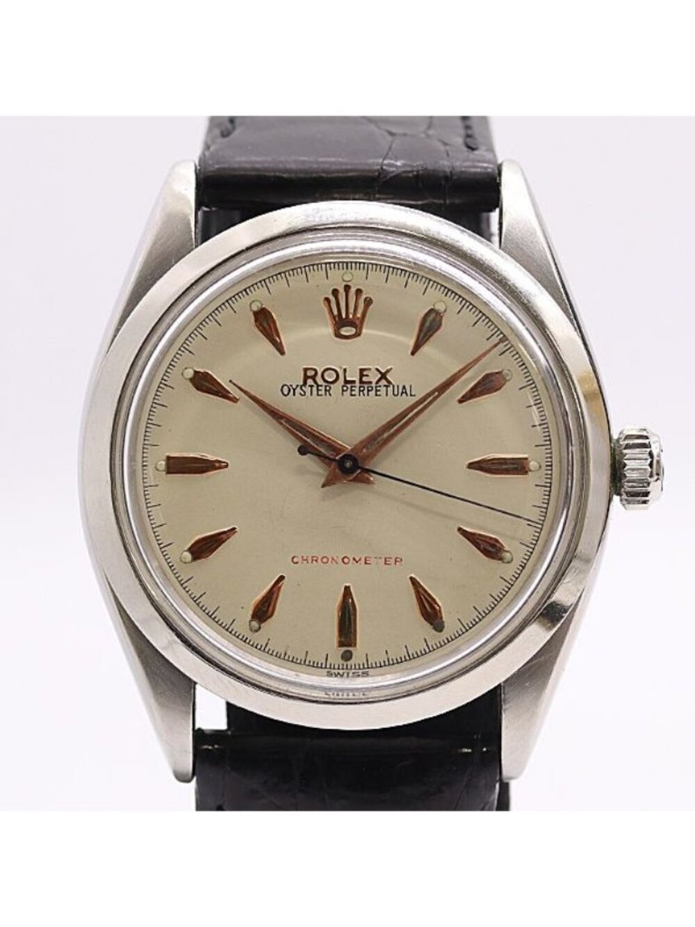 Rolex Oyster Perpetual Automatic Winding Ivory Dial Watch